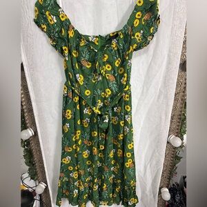 Collectif Pineapple Midi Dress L